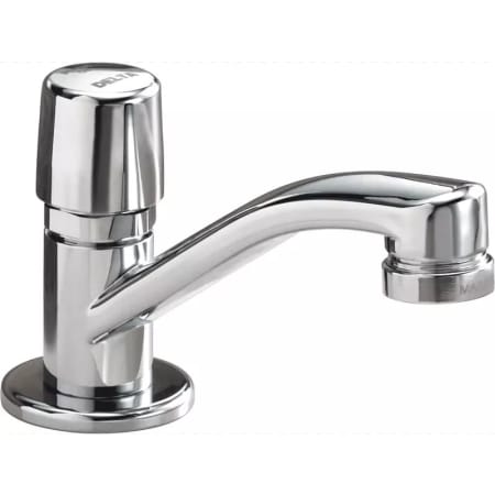 Delta Commercial Single Hole 0.35 GPM Metering Bathroom Faucet with Slow Close Handle Chrome