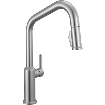 Delta Cordova 1.8 GPM Single Hole Pull Down Kitchen Faucet with Angled Spout Lumicoat Arctic Stainless