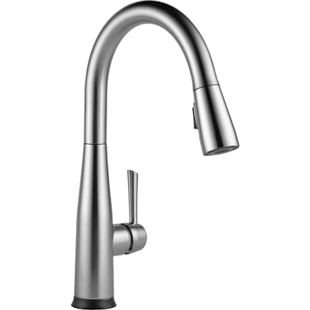 Delta Essa 1.8 GPM Single Hole Pull Down Touchless Kitchen Faucet with Voice IQ, Touch2O and Diamond Seal Technologies - Includes Escutcheon Arctic Stainless