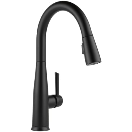 Delta Essa VoiceIQ Voice Activated Pull Down Kitchen Faucet with On / Off Touch Activation and Magnetic Docking Spray Head Matte Black