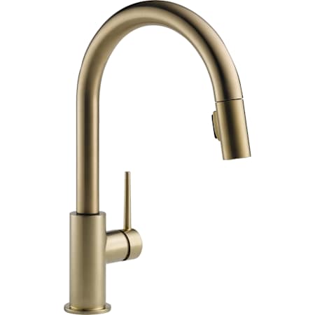 Delta Trinsic Pull-Down Kitchen Faucet with Magnetic Docking Spray Head - Includes Lifetime Warranty Champagne Bronze