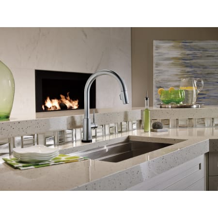 Delta-9159T-DST-Installed Faucet in Arctic Stainless