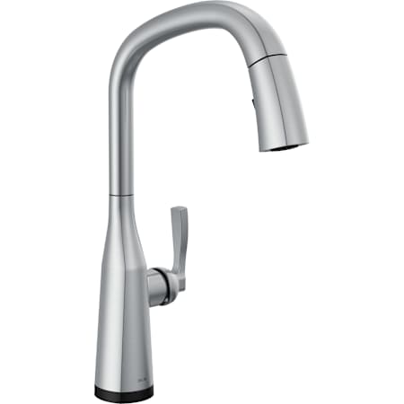 Delta Stryke 1.8 GPM Single Hole Pull Down Touchless Kitchen Faucet with Voice IQ, Touch2O and Diamond Seal Technologies - Includes Escutcheon Lumicoat Arctic Stainless