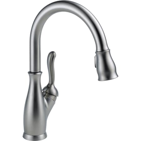 Delta Leland Pull-Down Kitchen Faucet with Magnetic Docking Spray Head and ShieldSpray - Includes Lifetime Warranty Arctic Stainless