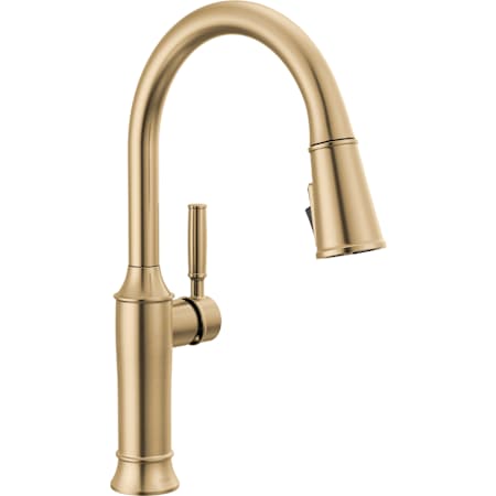 Delta Renaldi 1.8 GPM Single Hole Pull Down Kitchen Faucet with Magnetic Docking Spray Head Lumicoat Champagne Bronze