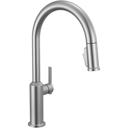 Delta Cordova 1.8 GPM Single Hole Pull Down Kitchen Faucet with Arc Spout Lumicoat Arctic Stainless