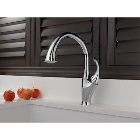 Delta-9192-DST-Installed Faucet in Chrome