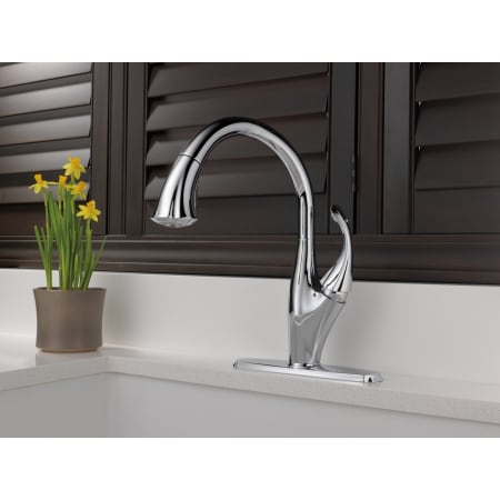 Delta-9192-DST-Installed Faucet in Chrome