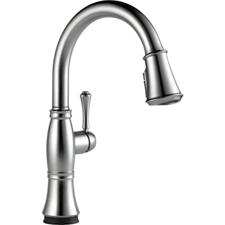 Delta Cassidy 1.8 GPM Single Hole Pull Down Touchless Kitchen Faucet with Touch2O, ShieldSpray, MagnaTite, Diamond Seal and Touch-Clean Technologies Lumicoat Arctic Stainless