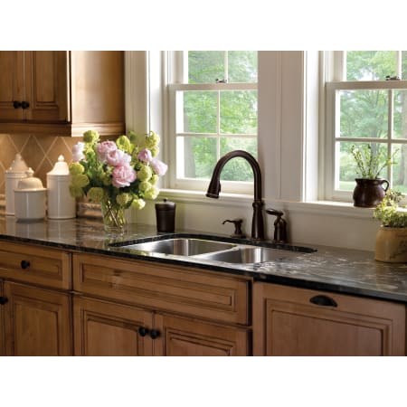 Delta-955-DST-Installed Faucet in Venetian Bronze