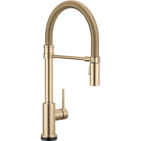Delta Trinsic Semi Pro 1.8 GPM Single Hole Pull Down Touchless Kitchen Faucet with Touch2O, MagnaTite, Diamond Seal and Touch-Clean Technologies Champagne Bronze