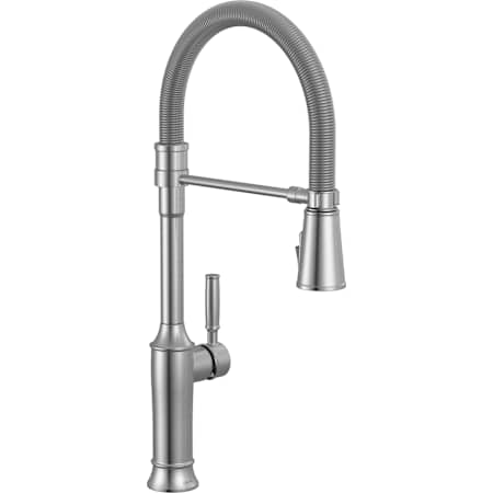 Delta Renaldi 1.8 GPM Single Hole Pre-Rinse Kitchen Faucet with Magnetic Docking Spray Head and ProClean Spray Lumicoat Arctic Stainless