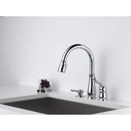 Delta-978-SD-DST-Installed Faucet in Chrome