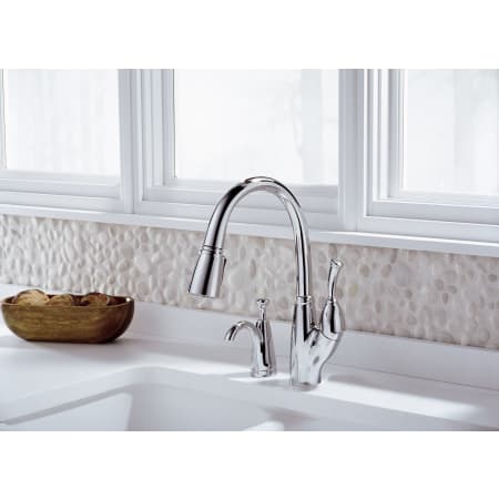 Delta-989-DST-Installed Faucet in Chrome