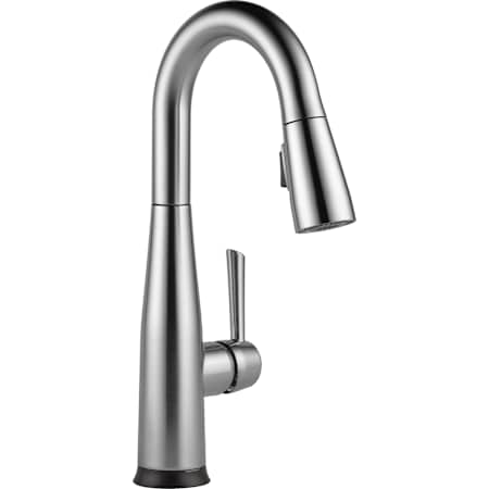 Delta Essa 1.8 GPM Single Hole Pull Down Touchless Bar Faucet with Touch2O, Touch-Clean, MagnaTite Docking and Diamond Seal Cartridge Technologies Arctic Stainless