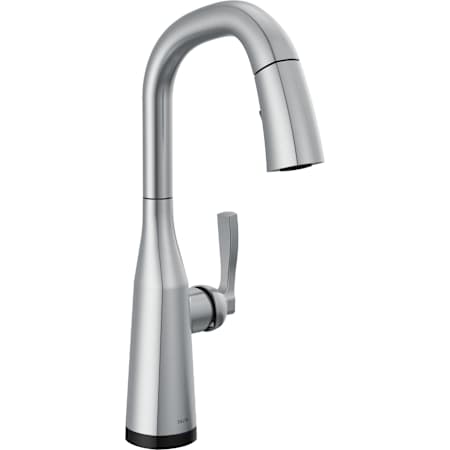 Delta Stryke 1.8 GPM Single Hole Pull Down Touchless Bar Faucet with Touch2O, Touch-Clean, MagnaTite Docking and Diamond Seal Cartridge Technologies Lumicoat Arctic Stainless