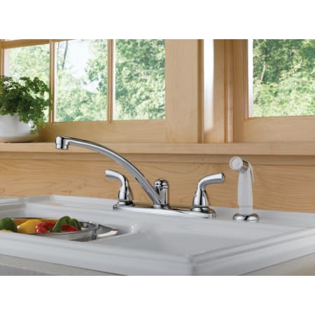 Delta-B2410LF-Installed Faucet in Chrome