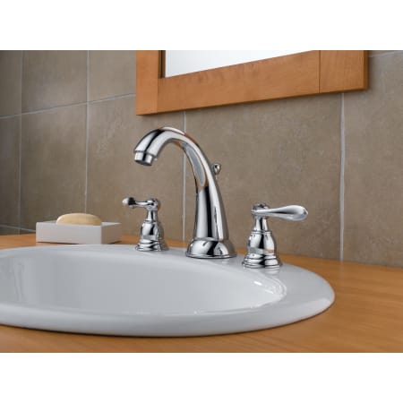 Delta-B3596LF-Installed Faucet in Chrome