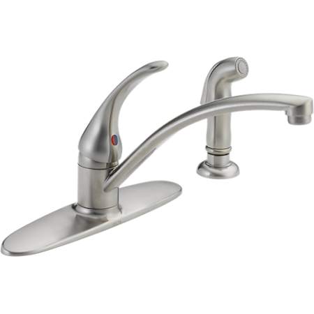 Delta Foundations Kitchen Faucet with Side Spray Brilliance Stainless