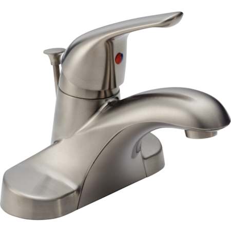 Delta Foundations Core-B Centerset Bathroom Faucet with Pop-Up Drain Assembly - Includes Lifetime Warranty Brilliance Stainless