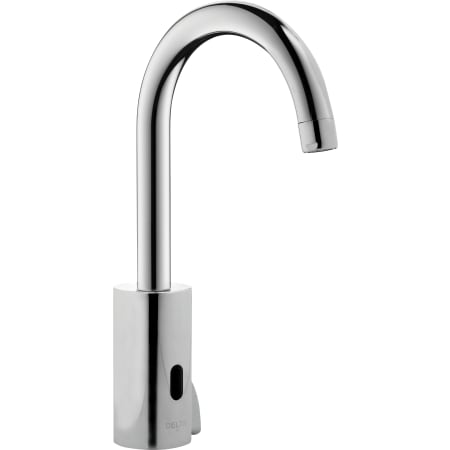 Delta Commercial 0.5 GPM Single Hole Battery Operated Electronic Bathroom Faucet with Temperature Mixer Chrome