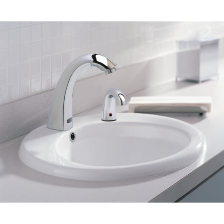 Delta-DESD-550-Installed Faucet in Chrome