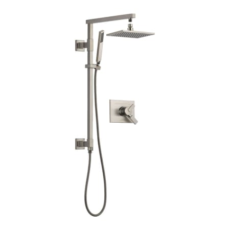 Delta Vero Pressure Balanced Shower System with Shower Head, Hand Shower, Slide Bar, Hose, and Valve Trim Brilliance Stainless