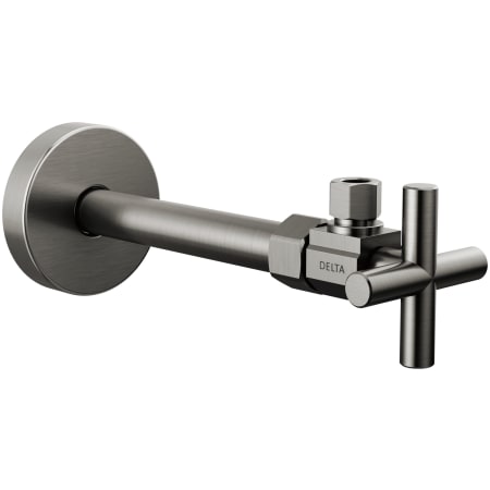 Delta Angled Supply Stop Valve with Cross Handle - Less Supply Line Black Stainless