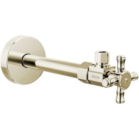Delta Angled Supply Stop Valve with Cross Handle - Less Supply Line Brilliance Polished Nickel