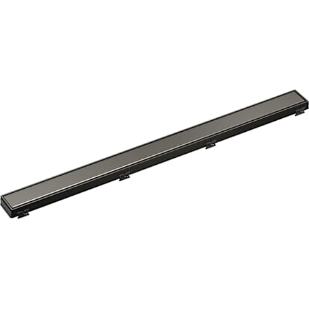 Delta 36" Reversible Linear Shower Drain with Dual Grate Installation - Less Rough In Black Stainless