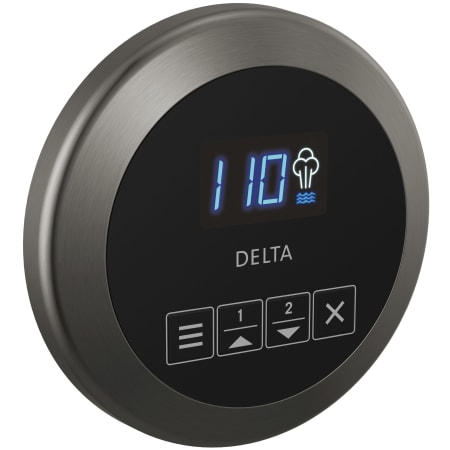 Delta SteamScape Contemporary Round Steam Shower Control Unit Lumicoat Black Stainless
