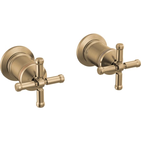 Delta Broderick Cross Handle Kit for Wall Mount Tub Filler Lumicoat Champagne Bronze