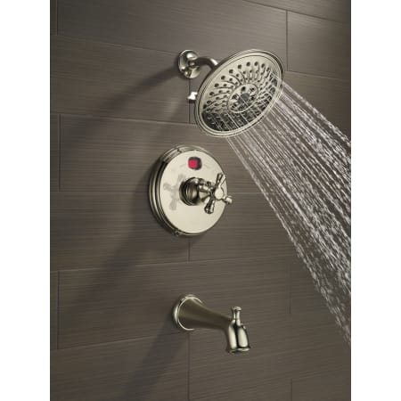 Delta-H795-Running Tub and Shower Trim in Brilliance Polished Nickel