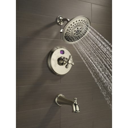 Delta-H795-Running Tub and Shower Trim in Brilliance Polished Nickel