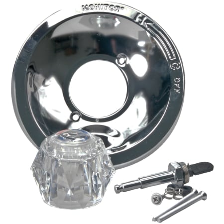 Delta Shower Trim Kit with Clear Knob Handle, Escutcheon Plate, and Diverter Stem Chrome