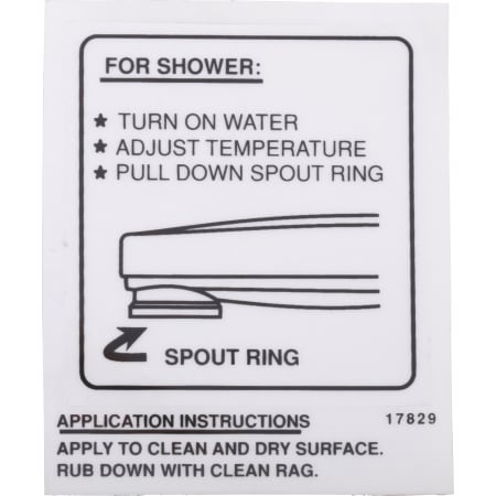 Delta Tub Spout Wall Decal for Pull-Down Diverter Chrome