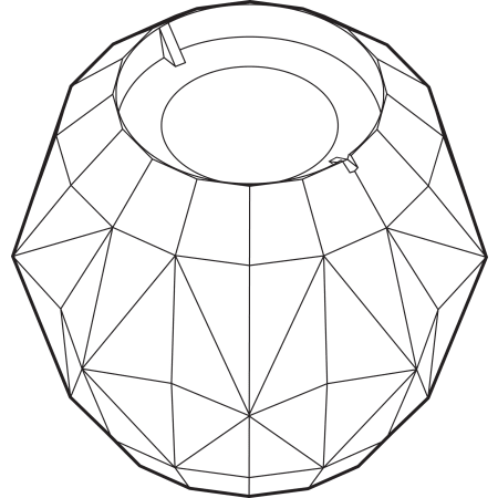 Delta Single Clear Knob Handle na