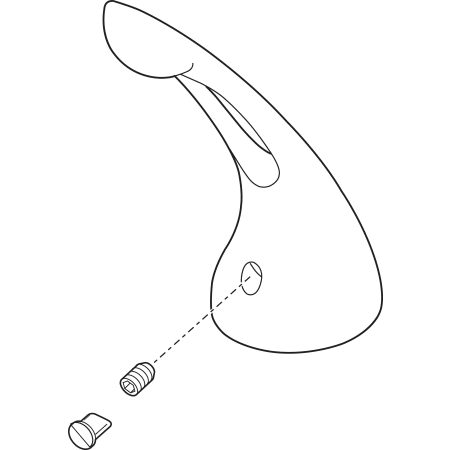 Delta Loop Handle with Button and Set Screw for 472/476 Series Chrome