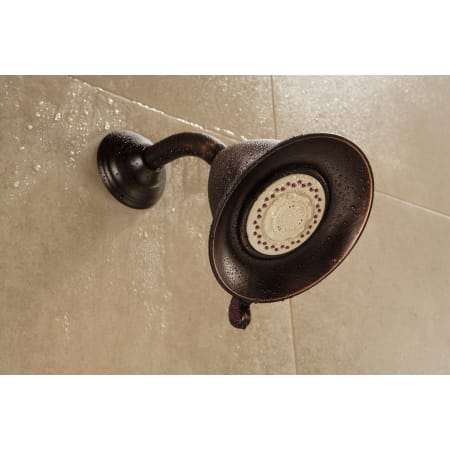 Delta-RP34356-Installed Shower Head in Venetian Bronze