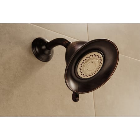 Delta-RP34356-Installed Shower Head in Venetian Bronze