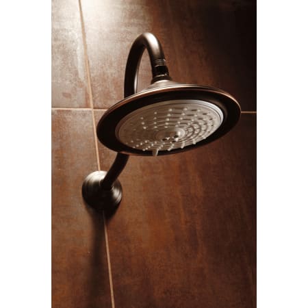 Delta-RP34356-Installed Shower Head in Venetian Bronze