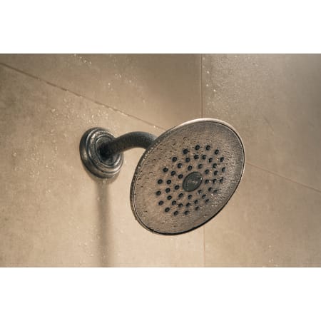 Delta-RP40593-Installed Shower Head in Aged Pewter