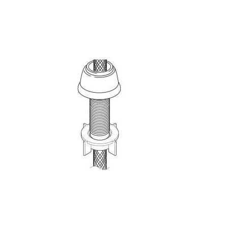 Delta Spray Support Assembly from the Orleans Collection Chrome