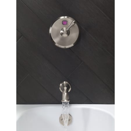 Delta-RP52153-Front View of Running Trim with Tub Spout in Brilliance Stainless