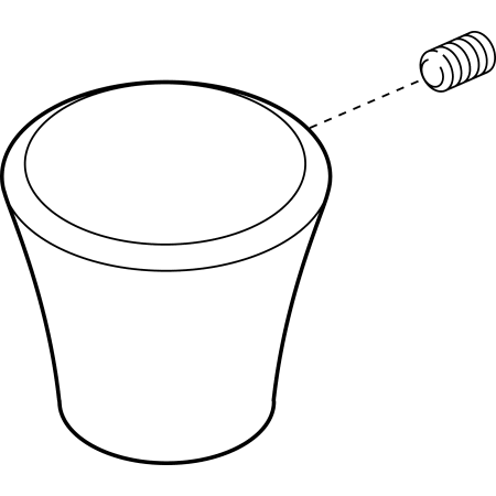 Delta Single Knob Handle Kit With Set Screw - Diverter Chrome