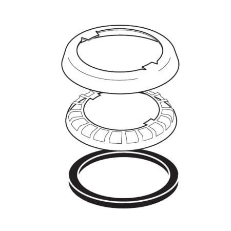 Delta Escutcheon and Gasket from the Classic Collection Brilliance Stainless