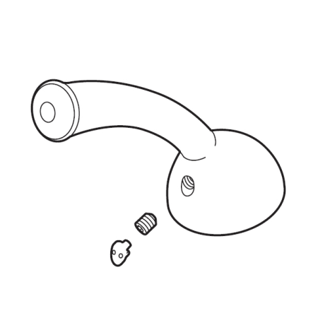 Delta Replacement Single Metal Lever Handle Kit with Button and Set Screw Brilliance Stainless