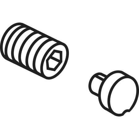 Delta Button Cover and Set Screw Set of 2 from the Addison Collection Chrome