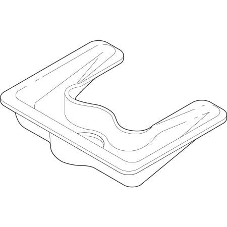 Delta Handle Escutcheon with Gasket from the Lockwood Collection Chrome