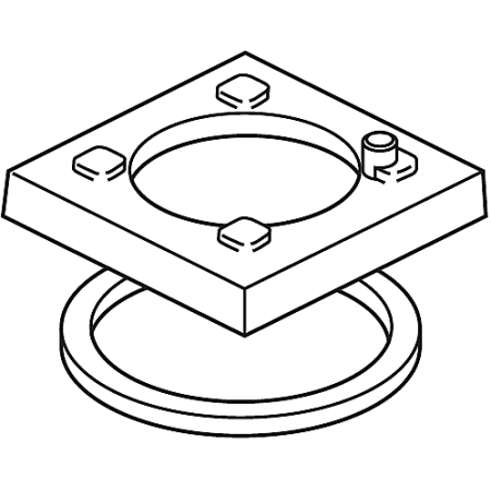 Delta Replacement Spout Base with Gasket Chrome